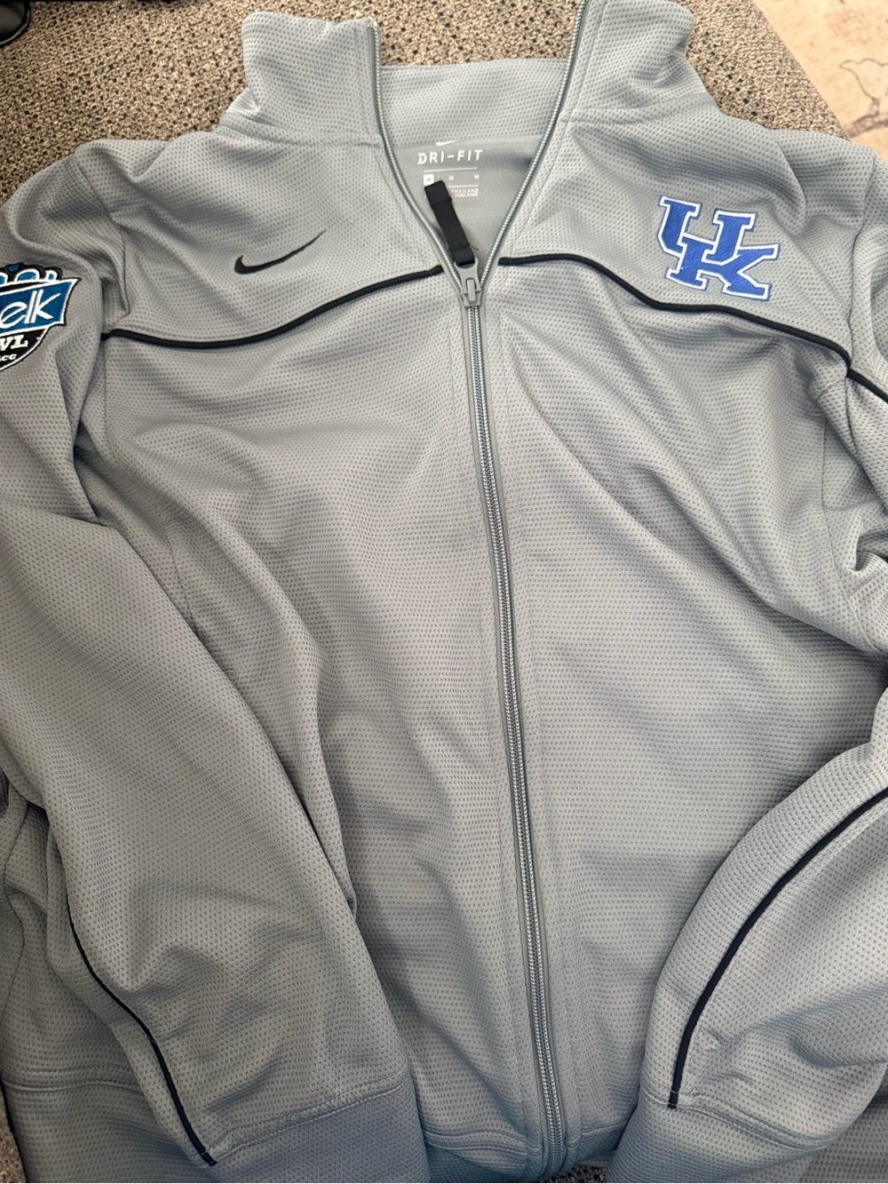 Nike Light Gray Kentucky UK Dri-FIT Zip-Up Jacket